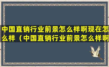 中国直销行业前景怎么样啊现在怎么样（中国直销行业前景怎么样啊现在怎么样了）