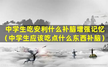 中学生吃安利什么补脑增强记忆（中学生应该吃点什么东西补脑）