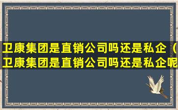 卫康集团是直销公司吗还是私企（卫康集团是直销公司吗还是私企呢）