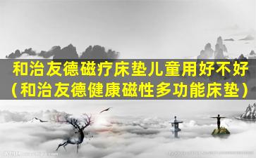 和治友德磁疗床垫儿童用好不好（和治友德健康磁性多功能床垫）