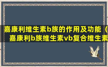 嘉康利维生素b族的作用及功能（嘉康利b族维生素vb复合维生素）