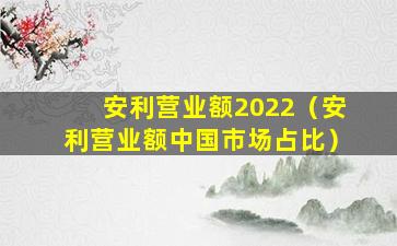 安利营业额2022（安利营业额中国市场占比）