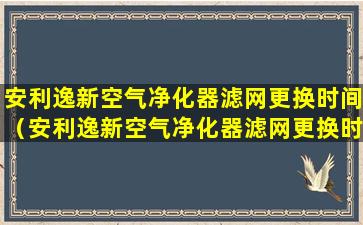 安利逸新空气净化器滤网更换时间（安利逸新空气净化器滤网更换时间多久）