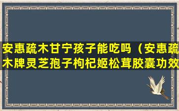 安惠疏木甘宁孩子能吃吗（安惠疏木牌灵芝孢子枸杞姬松茸胶囊功效）