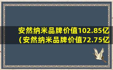 安然纳米品牌价值102.85亿（安然纳米品牌价值72.75亿元）