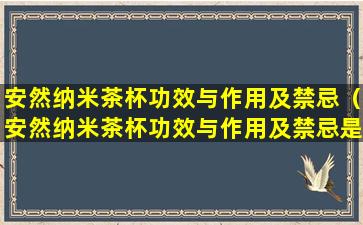 安然纳米茶杯功效与作用及禁忌（安然纳米茶杯功效与作用及禁忌是什么）