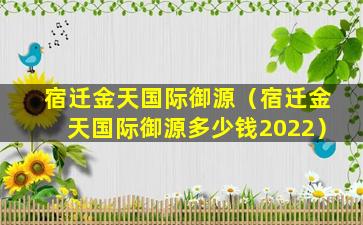 宿迁金天国际御源（宿迁金天国际御源多少钱2022）