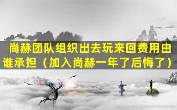 尚赫团队组织出去玩来回费用由谁承担（加入尚赫一年了后悔了）