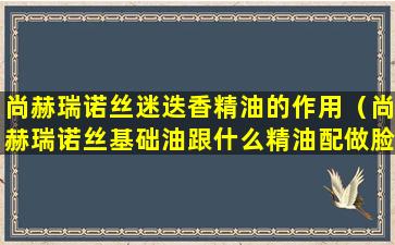 尚赫瑞诺丝迷迭香精油的作用（尚赫瑞诺丝基础油跟什么精油配做脸）