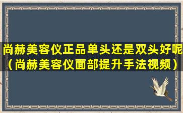 尚赫美容仪正品单头还是双头好呢（尚赫美容仪面部提升手法视频）