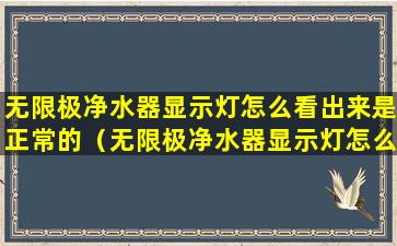 无限极净水器显示灯怎么看出来是正常的（无限极净水器显示灯怎么看出来是正常的呢）