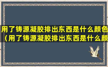 用了铸源凝胶排出东西是什么颜色（用了铸源凝胶排出东西是什么颜色的）