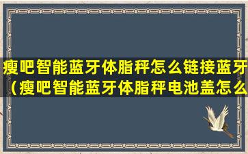 瘦吧智能蓝牙体脂秤怎么链接蓝牙（瘦吧智能蓝牙体脂秤电池盖怎么打开）