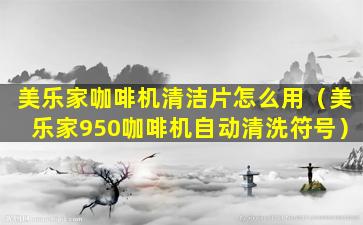 美乐家咖啡机清洁片怎么用（美乐家950咖啡机自动清洗符号）