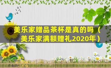 美乐家赠品茶杯是真的吗（美乐家满额赠礼2020年）