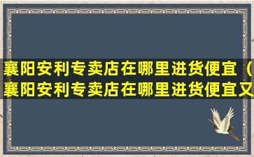 襄阳安利专卖店在哪里进货便宜（襄阳安利专卖店在哪里进货便宜又好）