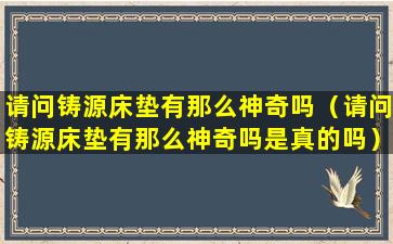 请问铸源床垫有那么神奇吗（请问铸源床垫有那么神奇吗是真的吗）