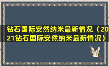 钻石国际安然纳米最新情况（2021钻石国际安然纳米最新情况）